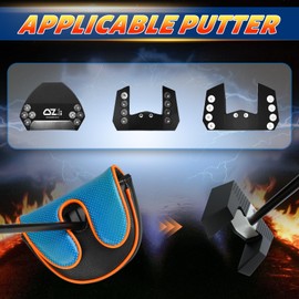 LZFAN Golf Putter Covers OZ1 Mallet Putter Headcover Driver Fairway Hybrid Headcover Protector Embroidered Leather 88MPH