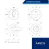 Apecs Key Escutcheon Stainless Steel Matt Door Rosette for Interior