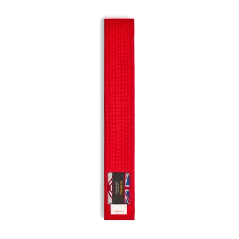 Playwell Martial Arts Cotton Solid Coloured Grading Belt - (Karate, Judo Taekwondo) (Red, 280cm)