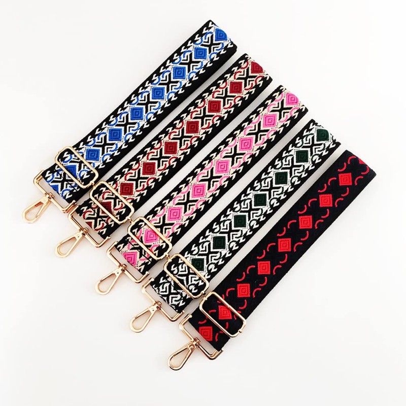 Bag Strap, Wide Boho Pattern, Shoulder Strap for Bags, 80-130