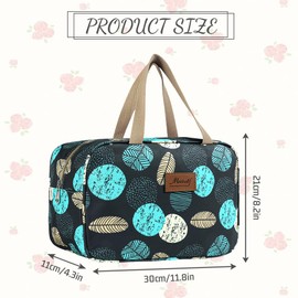 Aucuu Toiletry Bag, Large Full Size Toiletry Bag, Travel Hand-Held Make up Wash Bags, Portable Waterproof Toile-Try Kit, Bathroom Storage Case, Cosmetic Organizer for Travel, Camping for Women Girl