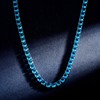 OYOGAA 5MM Colorful Baguette Tennis Necklaces For Women Chains 14K