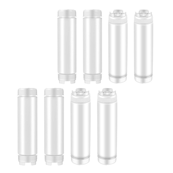 SAHENITEANA Upside Down Plastic Squeeze Bottles, Reusable Sauce Dispensers with