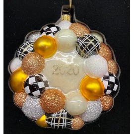 MacKenzie-Childs Glass Ornament - 2020 Golden Hour Bauble Wreath