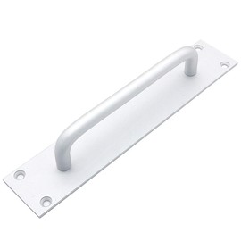 Set of 2 NUZAMAS Aluminum Alloy Sliding Door Handles, Fire Door Handles, Cabinet Door Round Handles, Pull Push Open, 20cm X 4cm (7.8 inch X 1.5 inch), Silver Color