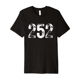 252 Area Code Greenville NC Mobile Telephone Area Code 252 Premium T-Shirt