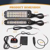 V-SEK 8PCS LED Red Blue Strobe Lights Kit 8-LED 16-LED