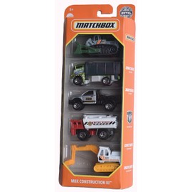 Hot Wheels Matchbox MBX Construction III - Paquete de 5