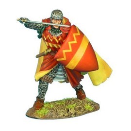 First Legion CRU071 Crusader Knight with Cloak with Sergines Family Heraldry