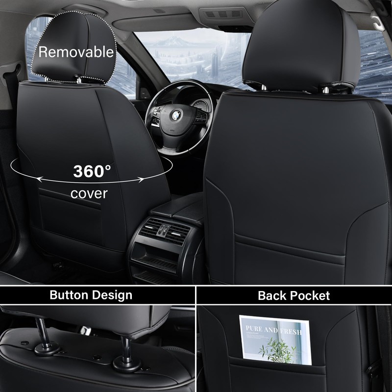 Coverado Car Seat Covers Front Seats, 2 Piece Car Seat
