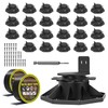 24 Pack Adjustable Deck Support Pedestal, Deck Foundation Base Support
