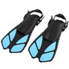 1 Pair Adjustable Diving Fins Soft TPR Open Heel Long