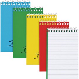 National Memo Book, Narrow Ruling, Top-Bound, Assorted Colors, 3" x 5", 60 Sheets (31120)