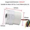 Car Oil Temperature Display 2 Inch 52 mm Oil Temperature