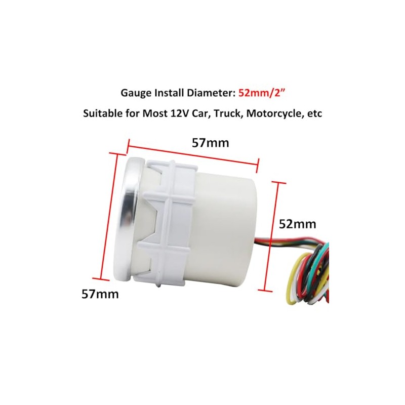 Car Oil Temperature Display 2 Inch 52 mm Oil Temperature