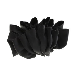 VINGTAINE H7134-BK- Basic Color Volume Ruffle Banana Clip Office Hair Clip Hair Accessories