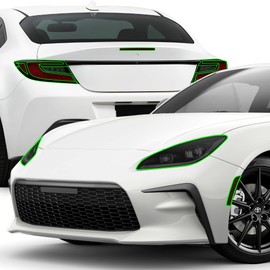 BOGAR TECH DESIGNS Full Headlight Taillight Reflector Sidemarker Tint Film Kit Compatible with Toyota GR86 86 2022-2025, Dark Smoke