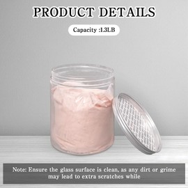 LECEHIVO 2 Pcs 1.3 Pound Cerium Oxide Polishing Powder High Grade Cerium Oxide Glass Scratch Compound Remover with 2 Plastic Bottle for Buffing Repair Ceramics