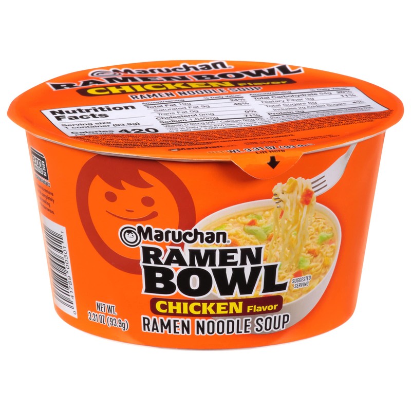 Maruchan Bowl Chicken Flavor Ramen Noodles with Vegetables 3.31 OZ