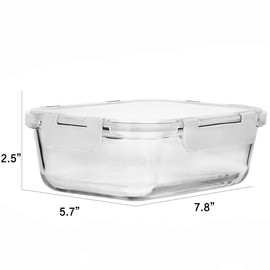 [8-Pack,30 oz]Glass Meal Prep Containers,MCIRCO Glass Food Storage Containers,Airtight lunch Containers with Lids, Microwave, Oven, Freezer and Dishwasher, White