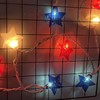Red White Blue Stars String Lights, 8.5ft Independence Day Decoration