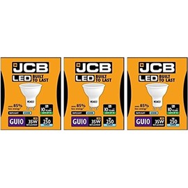 3 X JCB 3w = 35w LED GU10 100deg 6500k Daylight 250lm [Energy Class A+]