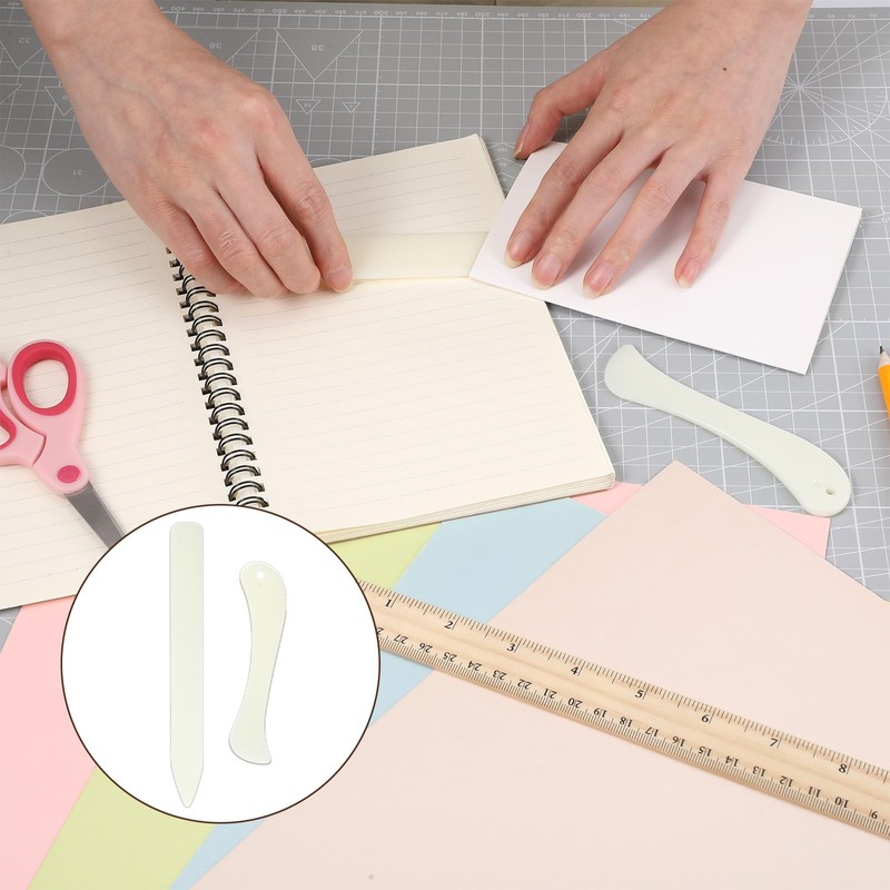 Bone Folder Scoring, 2PCS Sewing Seam Bone Folder Plastic Bones