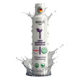 HLV Anti-Dandruff Shampoo with Zinc & Salicylic Acid, Vegan, Skin Irritation, for Itchy Scalp, Irritated Scalp Care, Dandruff Shampoo, Derma, Anti Dandruff, Reduces Sebum Production, 200 ml