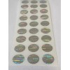 Labelogix 100 BRIGHT SILVER TAMPER EVIDENT VOID HOLOGRAM SECURITY LABELS-