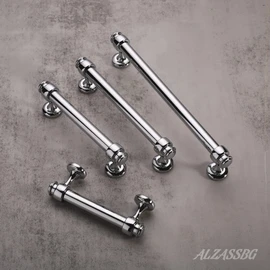 Alzassbg 10 Pack Polished Chrome Cabinet Pulls, 4 Inch(102mm) Hole Centers Cabinet Handles Kitchen Hardware Straight Bar for Cabinets and Drawer AL3082CP