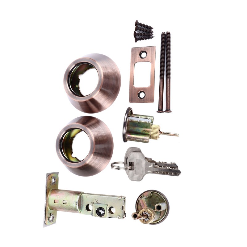 Door Knob Lock Universal Protection Entrance Keyed Double Side Interior