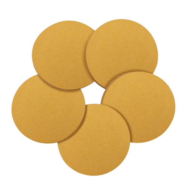 QYQRQF 6 Inch No Hole Sanding Discs, 120 Grit Hook