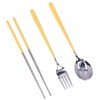 304 Stainless Steel Fork Spoon Chopsticks Set Flatware Reusable Utensils