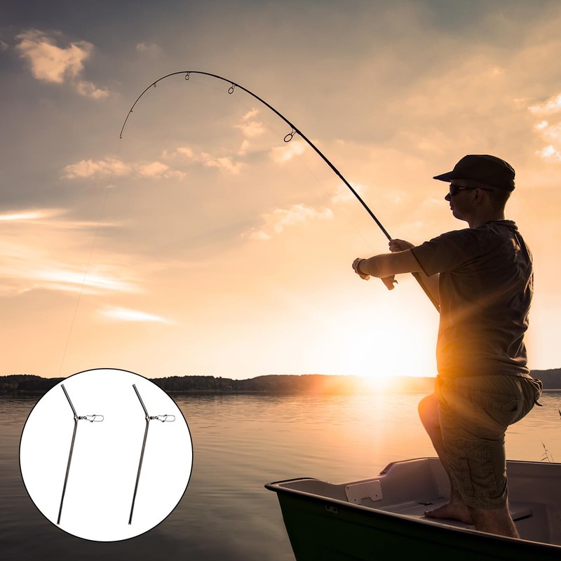 8 PCS Fishing Metal Anti-Tangle Boom Sleeves Set, 9cm, Precise