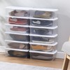 novelinks 6 Quart Clear Plastic Storage Bins with White Lids