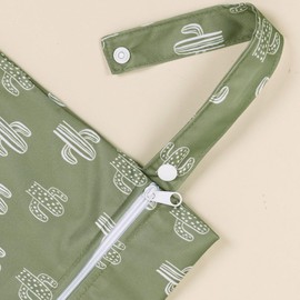 HappyFlute 2pcs Wet Bag Waterproof Bag Set-Cactus and Animal Pattern Wet Bag for Towels,Diaper Bag,Swim Bag,Beach Bag,Gym Bag,Wet/Dry Bag,Wet Clothes Bag,Wet Swimsuit Bag,10.2x14.4 inches.(Cactus)