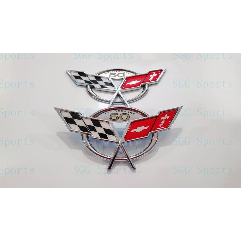 AUTO 2PC 1997-2004 C5 Corvette Chrome Front Rear 50Th Anniversary