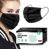 NNPCBT 100PCS 3 Ply Black Disposable Face Mask Filter Protection
