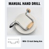 Carpenters Bit Brace Hand Crank Drill with 12-Inch Swing Arm,