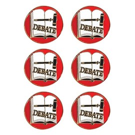 Anderson's Book and Gavel Debate Club Award Pins, 6 Count