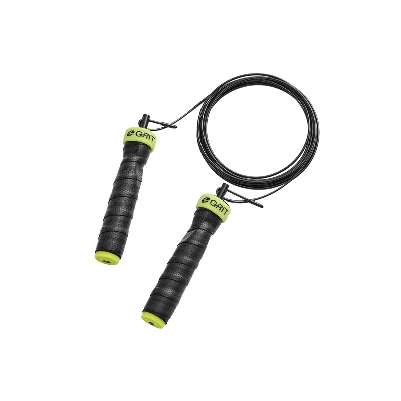 Cuerda para Saltar GRIT, Resistente, Ajustable, Ligera y Rotativa, Incluye