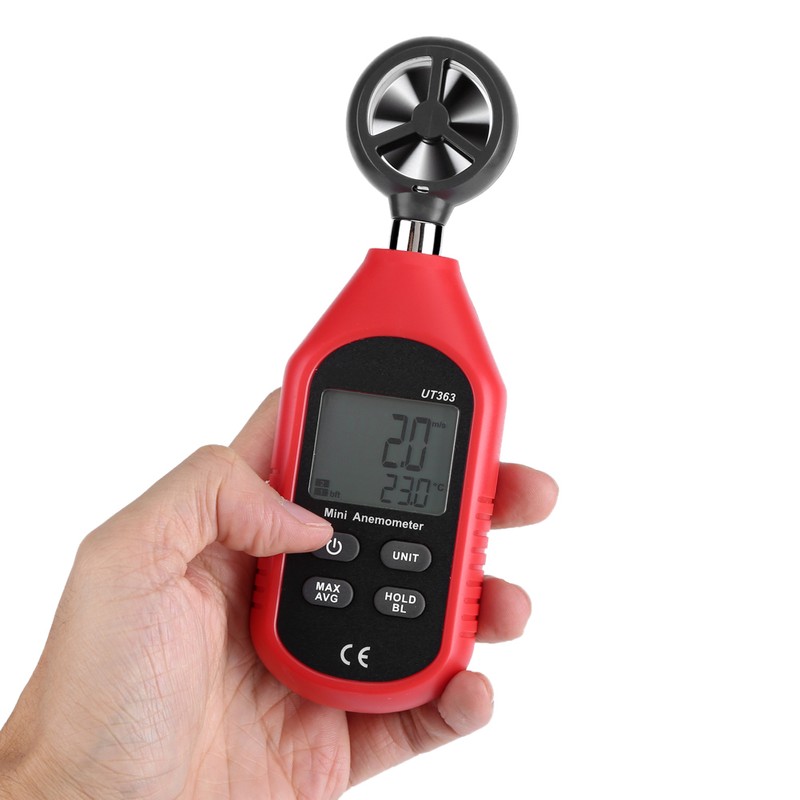 UT363 High Accuracy LCD Digital Anemometer Wind Speed Temperature Gauge