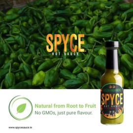 SPYCE Habanero Hot Sauce, Vegan, Gluten Free, Low Sodium, Non-GMO, No MSG, No Sugar, No Filler (5 oz, Green Habanero)