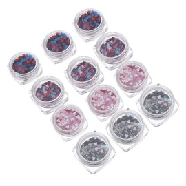 Baluue 12pcs Heart Glitter Nail Sequins for DIY Nail Art Holographic Makeup Confetti for Manicure for Valentine's Day Decor