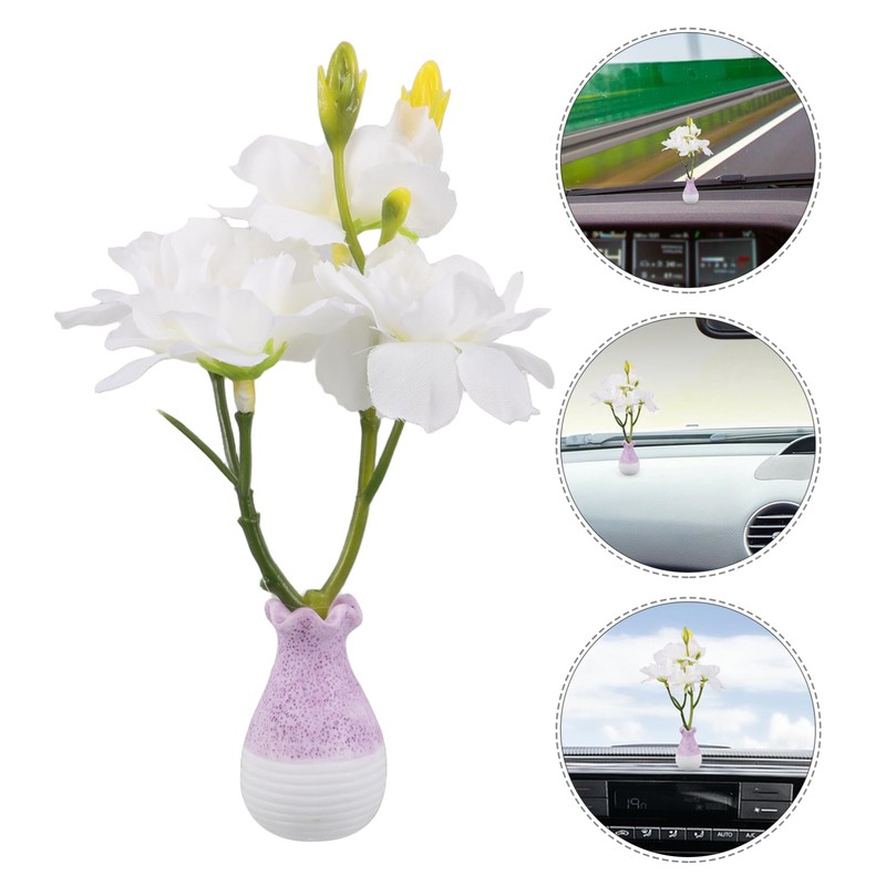 Alipis Simulated Vase Ornaments Plants Hydrangea Artificial Flowers Automotive Ornaments