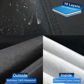 Holthly 10 Layers Truck Cover Waterproof All Weather. Pickup Truck Cover Rain Snow UV Dust Protection. Length: 210-230 inches, Universal Fit for Ford F150 Chevy Silverado Dodge Ram 1500.