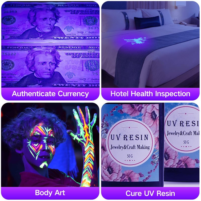 Black Light UV Flashlight,Vansky Blacklight 12 LED Urine Detector For