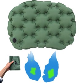 Air Cushion, Folding Cushion, Leisure Sheet, Compact, 15.4 x 11.0 inches (39 x 28 cm), Folding Cushion, 2.0 inches (5 cm) Thick, Outdoor Air Cushion, Airplane, Comfortable Goods, 3D Body Pressure