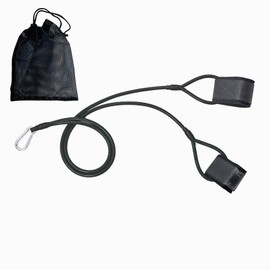 COZENTA Resistance Bands Training Tube Exercise Baseball Softball Core (Medium Weight, Black)