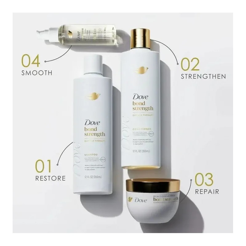 Dove Shampoo Y Acondiconador Cabello Seco Y Dañado 355ml
